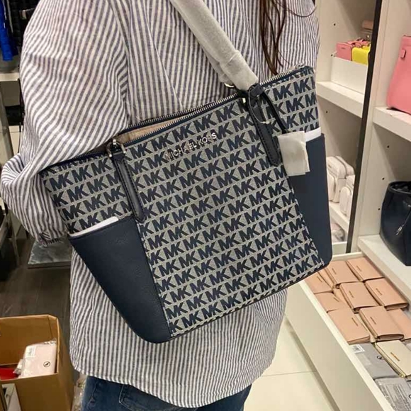 Michael Kors Bedford LG EW TZ Tote Blue - Picture 5 of 7